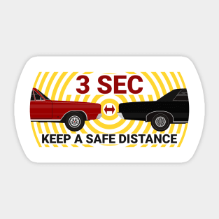 Keep a safe distance. Sticker